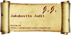 Jakubovits Judit névjegykártya