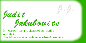 judit jakubovits business card